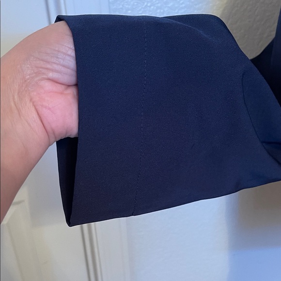 Tracy Evans Dark Blue Cape Jacket - Picture 6 of 9